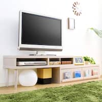 奥行き30cmの薄型伸長式テレビ台 (幅105-196cm WW)