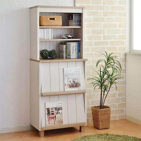 フレンチカントリー調 キャビネット (WH) 1枚目画像