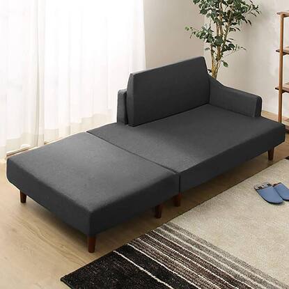 一人暮らしに最適なコンパクト片肘カウチソファ(スツール付き)通販 