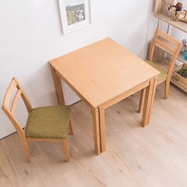 伸長式ダイニングテーブル3点セット (幅80-130cm)