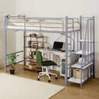 高さ2段階式階段付きロフトベッド(SV) 1枚目画像