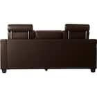 ヘッドレスト2個付き L型カウチソファ (DBR) 12枚目画像