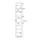 突っ張り棚付き 奥行19cm スリムタイプ【タフ棚板】 (幅30-44cm×高さ247cm) 2枚目画像