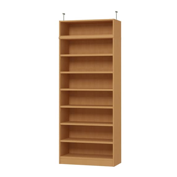 突っ張り棚付き 奥行40cm ミディアムディープタイプ【タフ棚板】 (幅71-80cm×高さ201cm) 1枚目画像