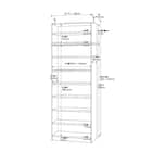 突っ張り棚付き 奥行40cm ミディアムディープタイプ【タフ棚板】 (幅71-80cm×高さ241cm) 2枚目画像