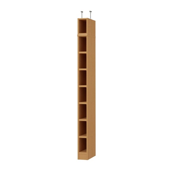 突っ張り棚付き 奥行46cm ラージタイプ【タフ棚板】 (幅15-24cm×高さ201cm) 1枚目画像