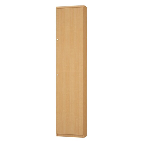 扉付き奥行19cm スリムタイプ【標準棚板】 (幅30-44cm×高さ200cm) 1枚目画像