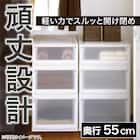 【ネット限定色】【奥行55cm】クローゼット用フィッツユニットケース (幅45cm×高さ20cm アイボリー) 2枚目画像