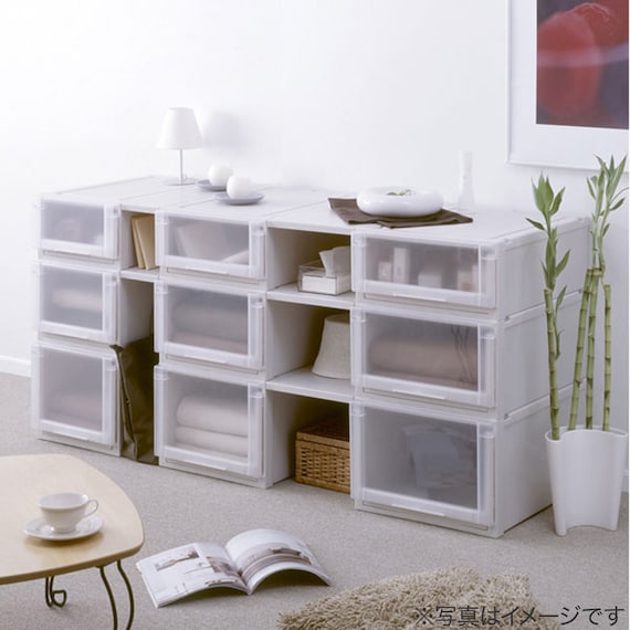 【ネット限定色】【奥行55cm】クローゼット用フィッツユニットケース (幅45cm×高さ20cm アイボリー) 10枚目画像