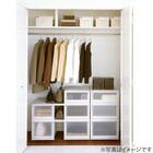 【ネット限定色】【奥行55cm】クローゼット用フィッツユニットケース (幅45cm×高さ20cm  アイボリー) 11枚目画像