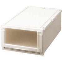 【奥行74cm】押入れ用フィッツユニットケース  (幅39×高さ23cm アイボリー)