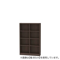 セミオーダーラック強化棚 奥行19cm (幅80×高さ120cm DBR)