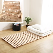 2つ折りヒノキすのこベッド