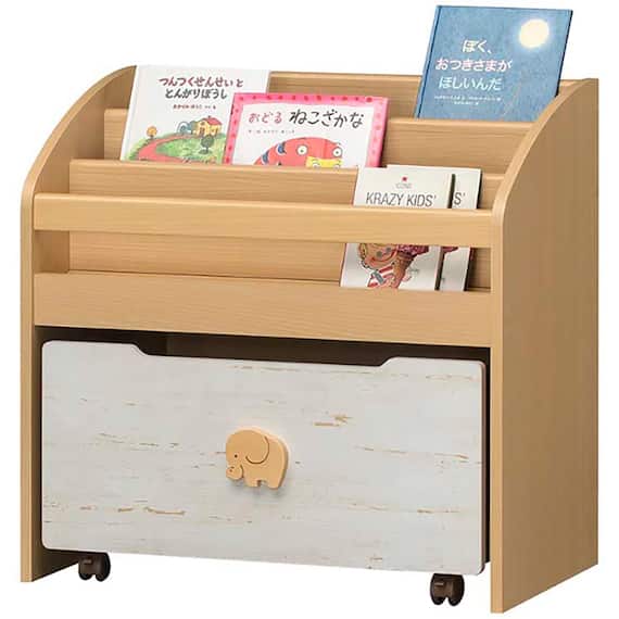 動物のモチーフがかわいいおもちゃ・絵本ラック 1枚目画像