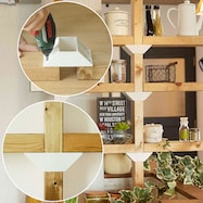 手軽なDIYができる2×4材棚受ダブル(ホワイト)