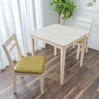 ダイニングテーブル3点セット (DT CLS 75×75cm WW/DC PRT WW) 1枚目画像