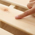 ダブル棚付きヒノキすのこベッドフレーム(コンセント有) 8枚目画像