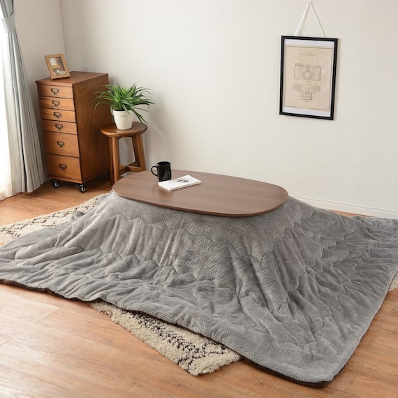 こたつ・こたつ布団セットピケN950(ウォールナット/グレー) 1枚目画像