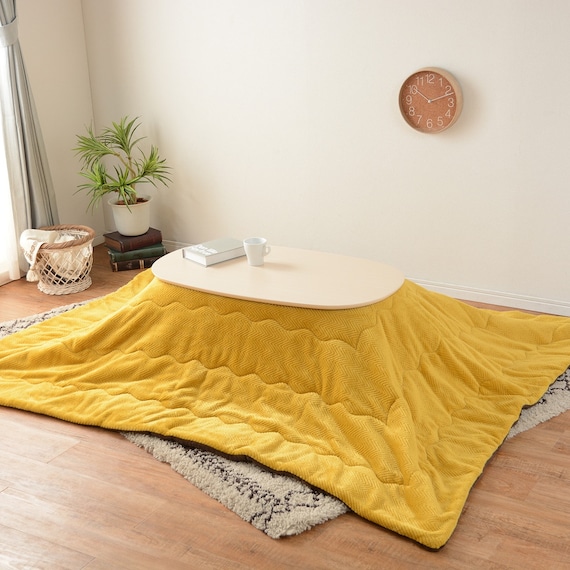 こたつ・こたつ布団セットピケN950(ホワイトウォッシュ/イエロー) 1枚目画像