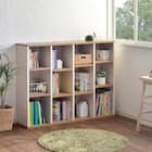 フレンチカントリー調 積み重ねもできるオープンラック (幅120cm WH) 1枚目画像