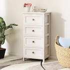 ワンルームにもぴったりの大人可愛いホワイトシャビーコンパクトチェスト(WH 70) 1枚目画像