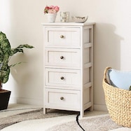 ワンルームにもぴったりの大人可愛いホワイトシャビーコンパクトチェスト(WH 70)