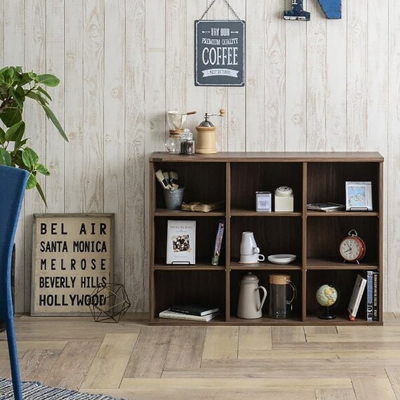 リビングユニット収納シリーズ シェルフ (幅112cm BR) 1枚目画像