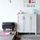 通気性のよいシンプルデザインシューズボックス(95-90 WH) 1枚目画像