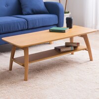 折りたためる突き板棚付きテーブル (RTO OAK)