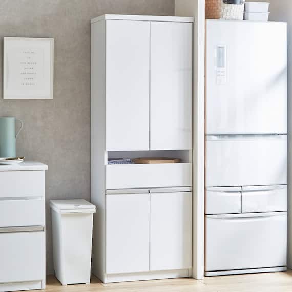 鏡面仕様ダイニングボード (幅59.5cm WH) 1枚目画像