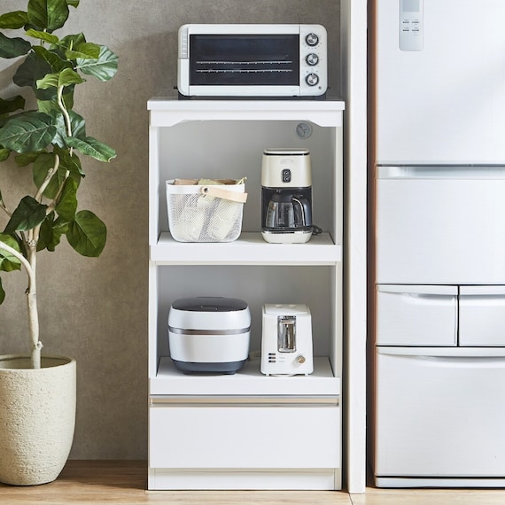 鏡面仕様レンジ台 (幅60cm WH) 1枚目画像