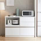 鏡面仕様カウンター(幅120cm WH) 1枚目画像