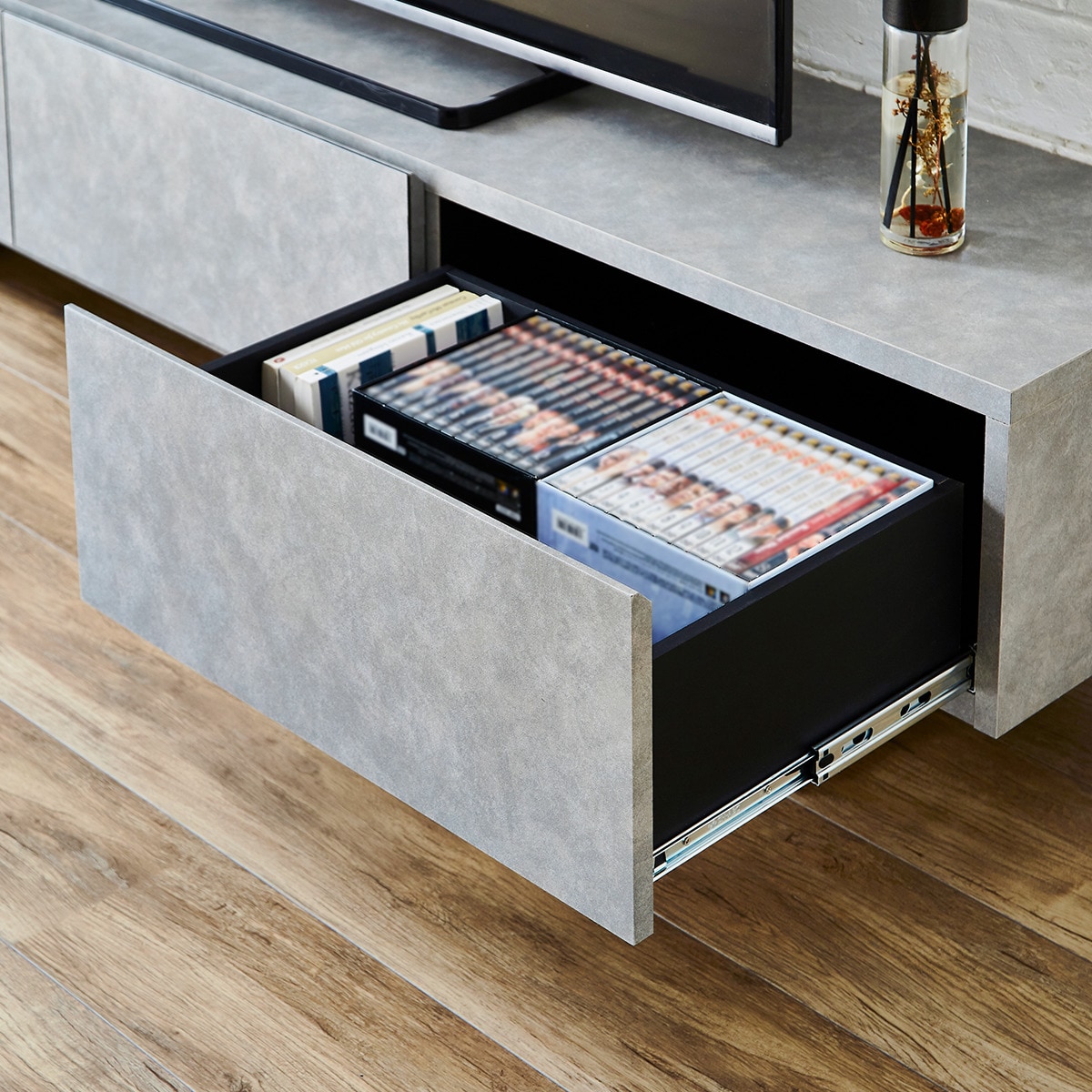 ニトリ　テレビ台　セラミック柄ローボード(幅150cm GY) ニトリ セラミック柄ローボード(幅150cm GY) : ニトリ Yahoo!店