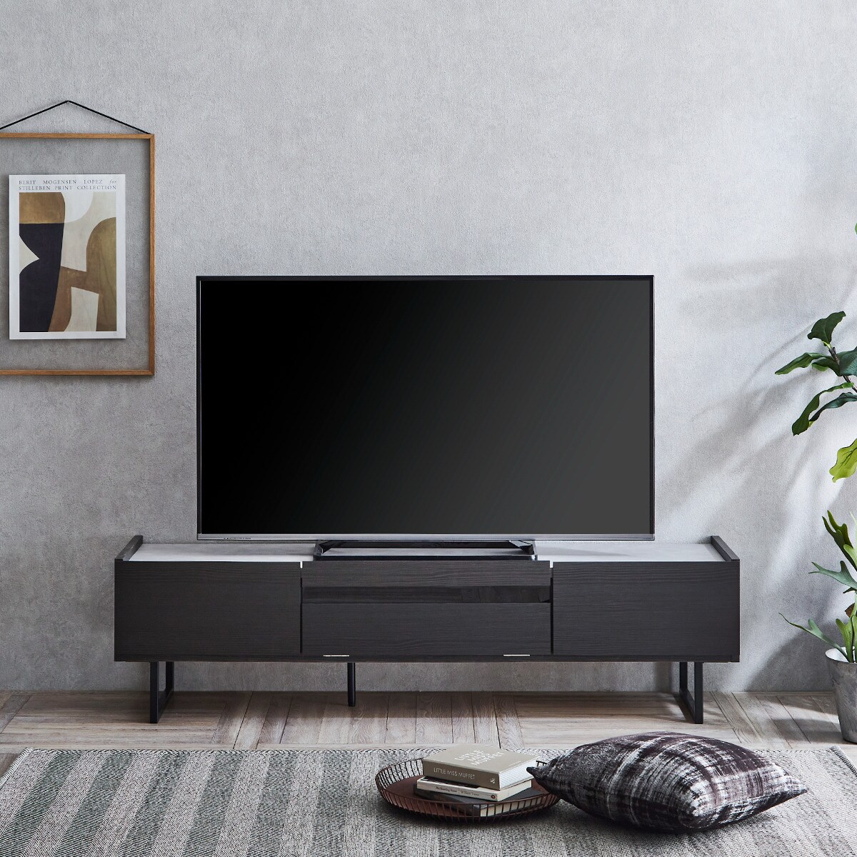 ローボードTU01セット(ローボード60/サイドBOX 40扉 LBR)通販 | ニトリネット【公式】 家具・インテリア通販
