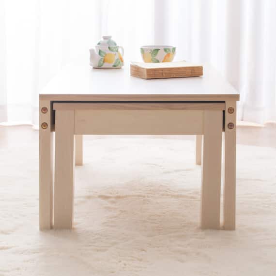 幅が自在に変えられる伸長式テーブル(幅80-140cm RP WW) 3枚目画像