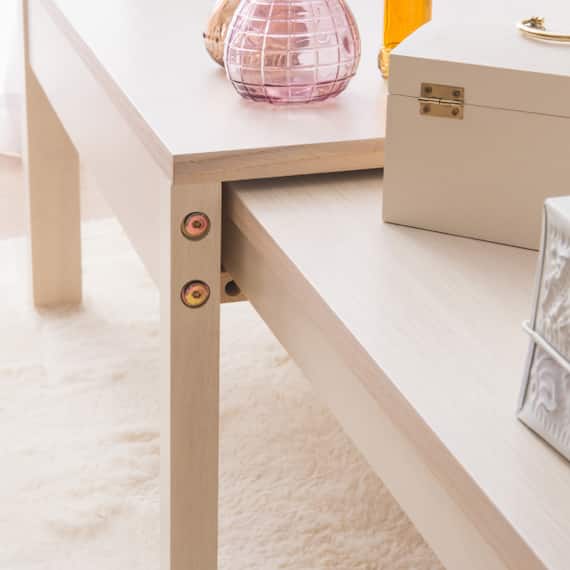 幅が自在に変えられる伸長式テーブル(幅80-140cm RP WW) 5枚目画像