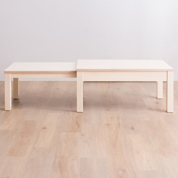 幅が自在に変えられる伸長式テーブル(幅80-140cm RP WW) 10枚目画像