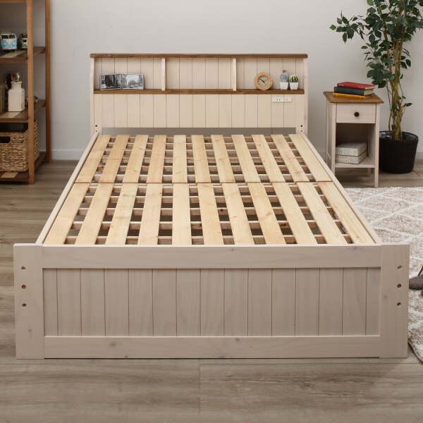 棚・コンセント付き高さ調整すのこベッド(Nフレック D) | ニトリネット