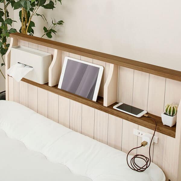 棚・コンセント付き高さ調整すのこベッド(Nフレック D) | ニトリネット