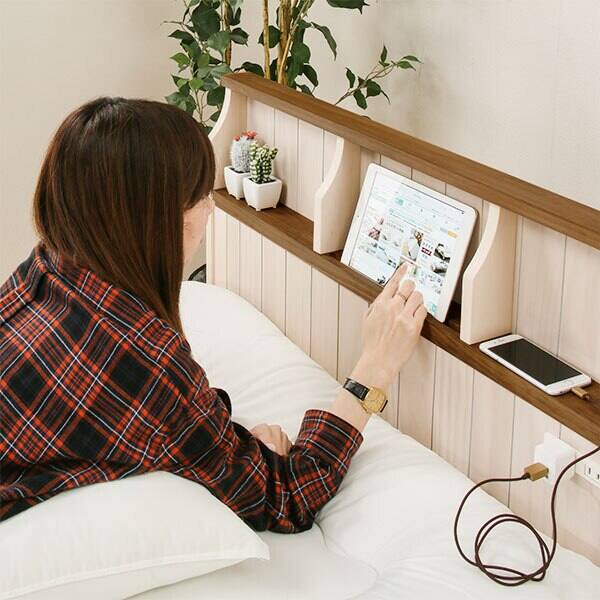 棚・コンセント付き高さ調整すのこベッド(Nフレック D) | ニトリネット