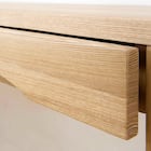 タモ突板の木目がうつくしい天然木デスク 奥行59cm(幅150cm ライトブラウン) 8枚目画像