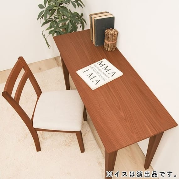天然木スリムデスク(幅120cm GRC WN) 1枚目画像