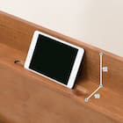 セミダブル 頑丈こぼれ止め棚付きベッドフレーム (MBR) 4枚目画像