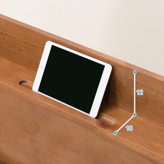 ダブル 頑丈こぼれ止め棚付きベッドフレーム(MBR) 4枚目画像