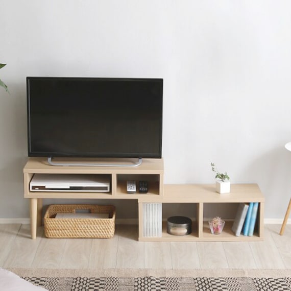 奥行き30cm伸長式テレビ台 (幅75-135cm OAK) 13枚目画像