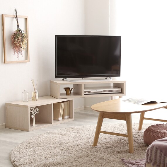 奥行き30cm伸長式テレビ台 (幅75-135cm WW) 2枚目画像