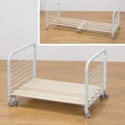 キャスター付き伸縮布団収納ラック (WH) 1枚目画像