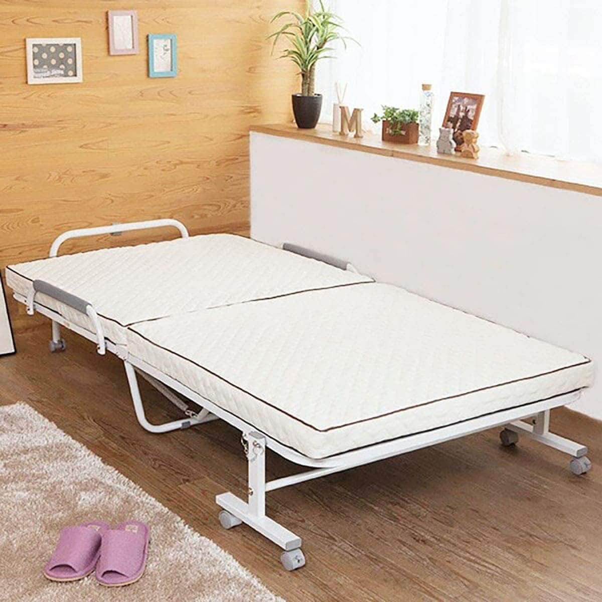 コンパクトショートシングル折りたたみベッド(幅98×奥行190cm WH) | ニトリネット【公式】 家具・インテリア通販