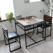 天然木パイン材天板 食卓3点セット (幅75cm)【期間限定価格:8/8~9/24まで】