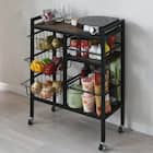 天然木パイン材天板 キッチンワゴン (W60) 1枚目画像